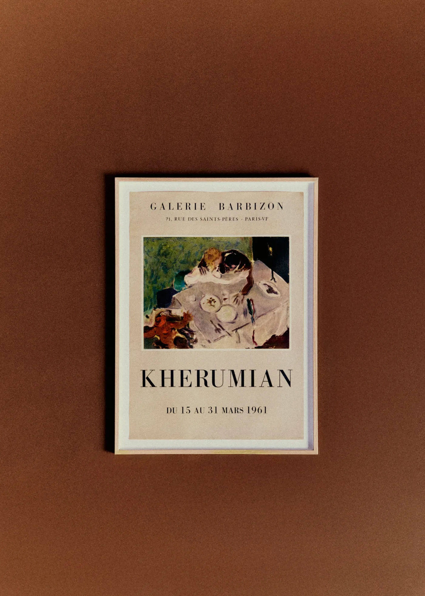 Affiche Galerie Barbizon, Kherumian, 1961 - 48,5 x 66 cm