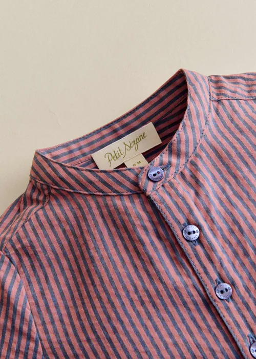 Chemise Marco - Rayure Rose Marine — image 2