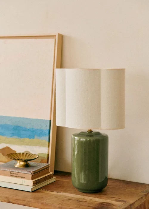 Lampe Mezzo - Sauge - Abat-jour Boléro - Jute Écru — image 3