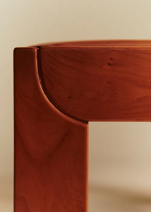 Lot de 4 chaises Luigi Gorgoni par Roche Bobois années 70 - Orme et Cuir — image 3