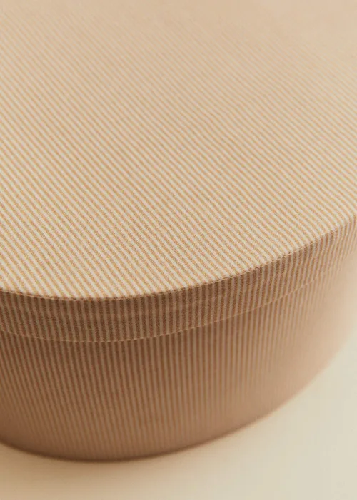 Boîte rangement ovale - petit modèle - Rayures beige — image 4