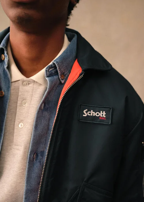 Bomber Octobre Éditions x Schott NYC - Marine — image 7