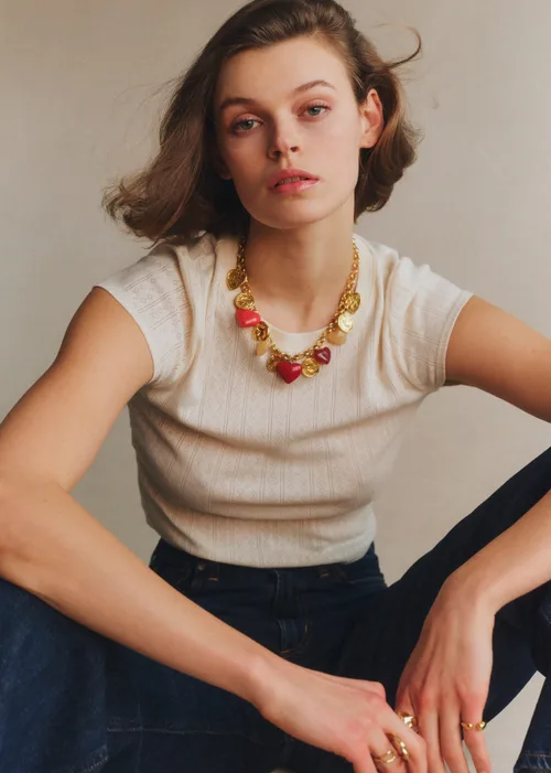 Collier Esmée - Rouge Multi Doré — image 8