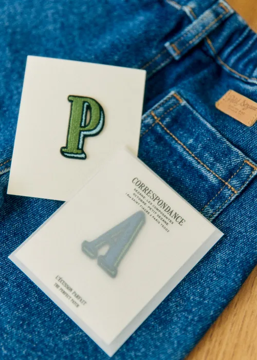 Ecusson vert / bleu - Lettre P - Vert — image 4