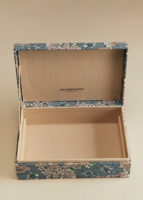 Boîte bijoux matelassée - Imprimé Bleu des Prés — image 4