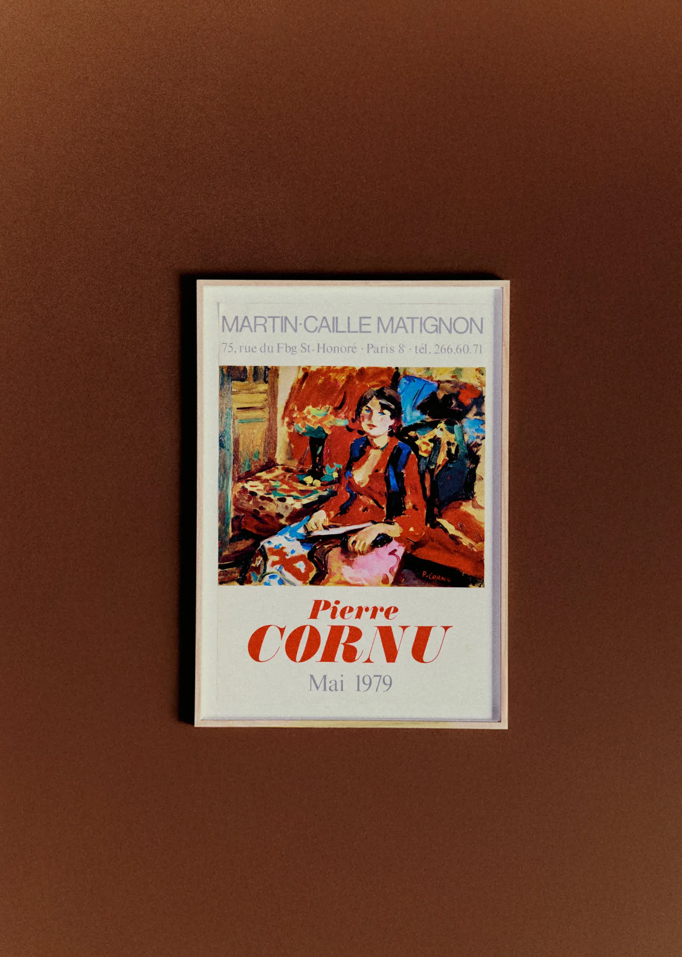 Affiche Galerie Martin-Caille Matignon, Pierre Cornu, 1979 - 46,5 x 66,5 cm