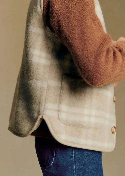 Veste Fred - Carreaux Beige Écru — image 4