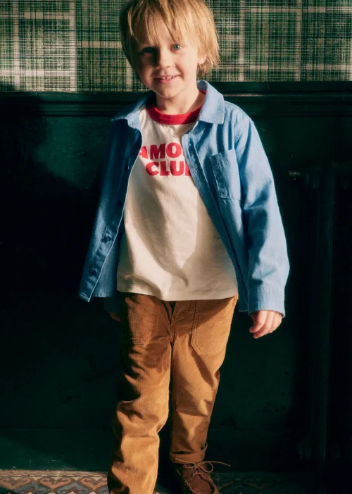 T-Shirt Amour club - Ecru / Rouge — image 3