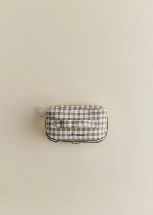 Maxi trousse de toilette - Vichy Vert — image 3