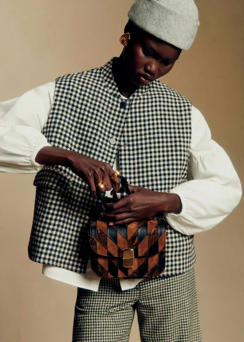 Veste Suzon - Pied de Poule Noir et Blanc — image 3