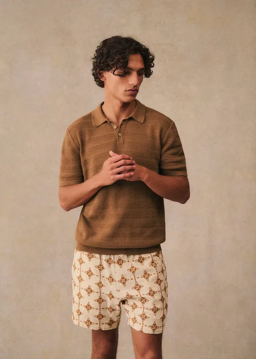 Short Priam - Naturel Broderie Camel — image 5