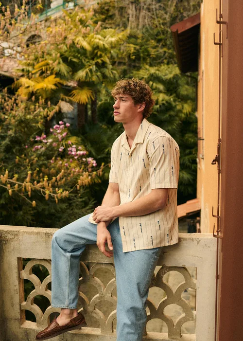Chemise Amour Club - Écru / Bleu — image 6