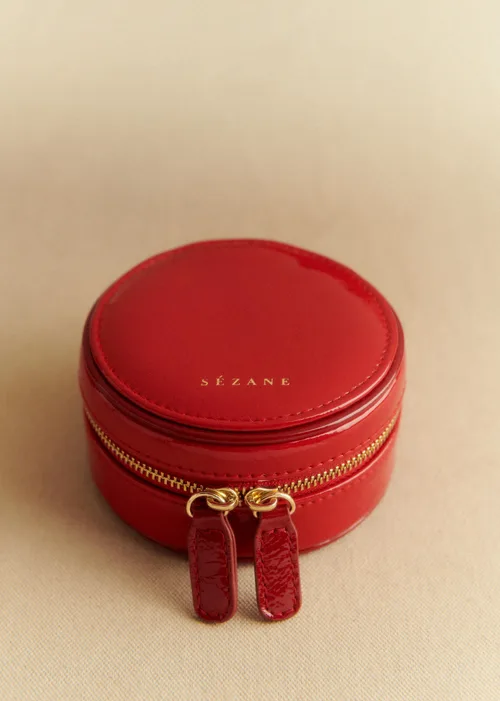 Écrin à bijoux vinyle - Rouge baiser