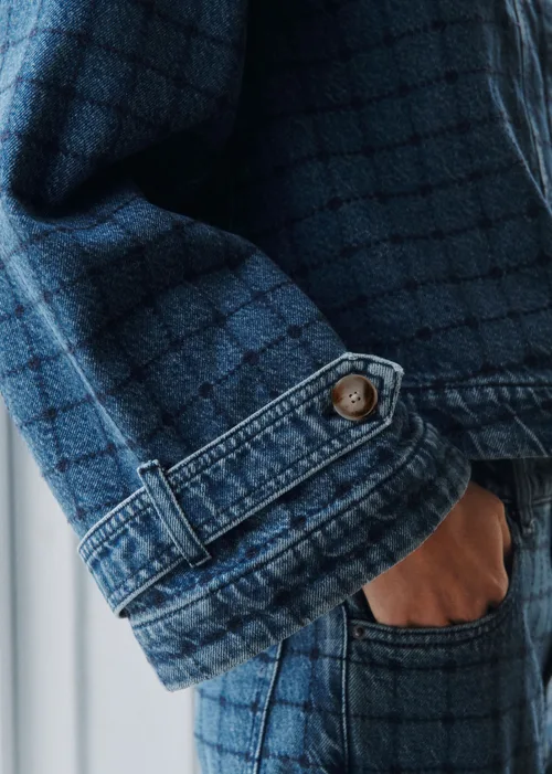 Veste Avery - Sézane x SEA NY - Broderie Marine Fond Denim — image 4