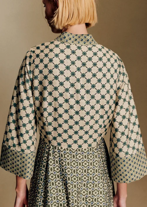 Robe Vinia - Sézane x Antoinette Poisson - Imprimé Patchwork Dominote — image 3