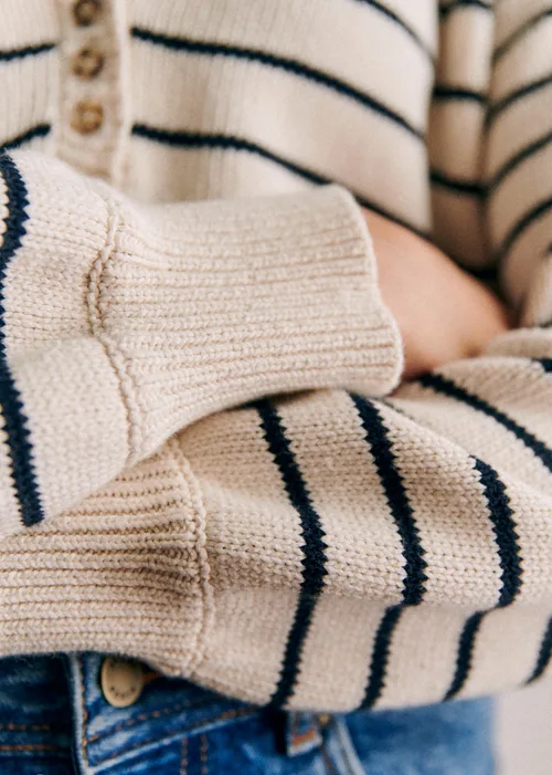 Pull Léontine - Ecru / Marine — image 3
