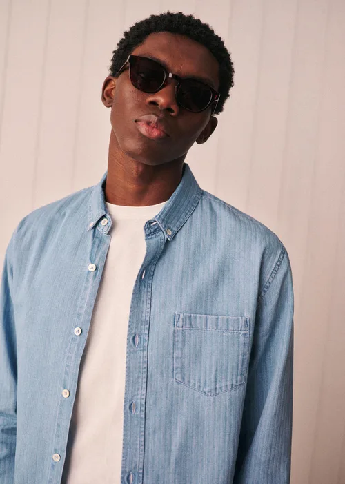 Chemise Charlie Denim - Rayures Délavées — image 4