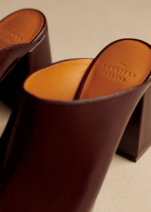 Mules High Bruna - Bordeaux Glacé — image 5