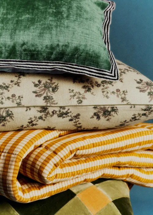 Coussin Velours Texturé - Petit modèle - Vert d'Eau — image 3