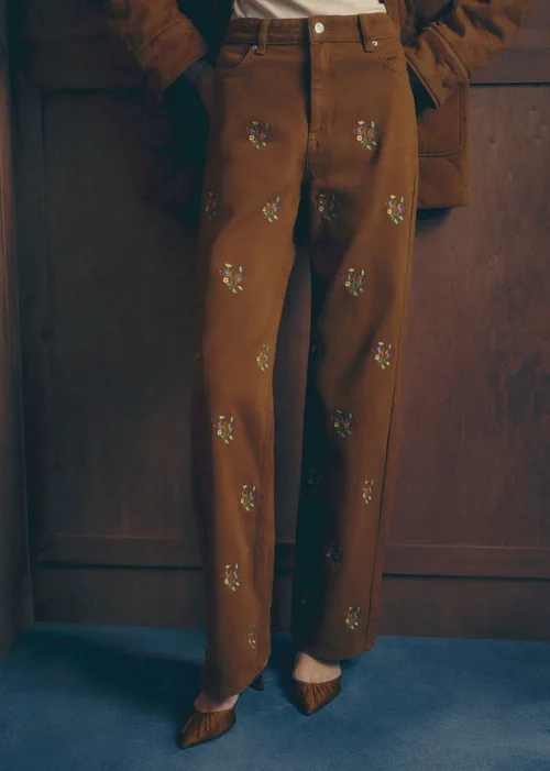 Pantalon Le Wide Leg - Sézane x Antoinette Poisson - Caramel