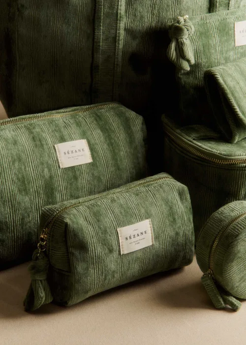 Trousse de beauté velours milleraie - Sauge — image 3