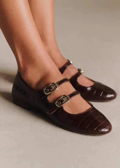 Ballerines Low Clélia - Choco Croco — image 5