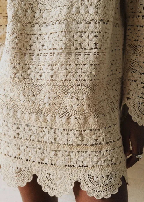 Robe Valya - Sézane x SEA NY - Guipure Unie Crème — image 5
