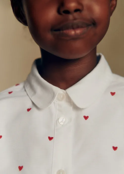 Chemise Pierro - Oxford Blanc / Coeurs Rouge — image 5