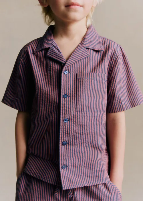 Chemise Mario - Rayure Rose Marine — image 4