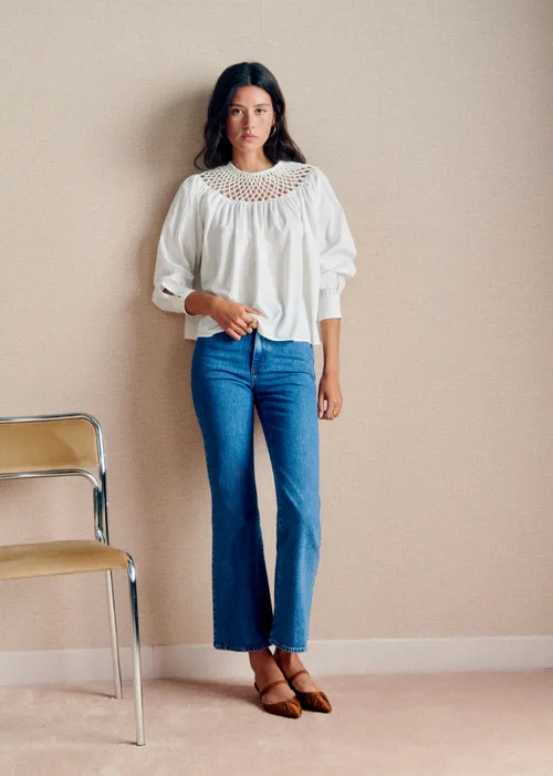 Blouse Sunday - Broderie Placée Fond Ecru — image 4