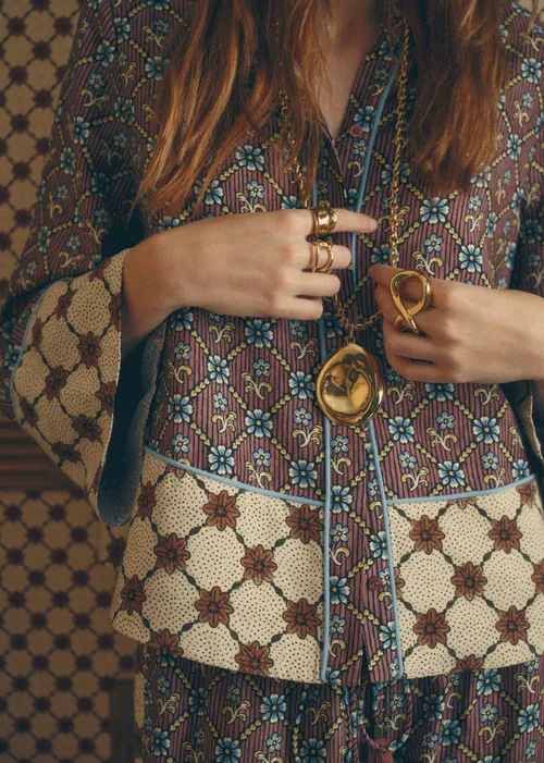 Blouse Lumilis - Sézane x Antoinette Poisson - Imprimé Coeur Garance — image 4