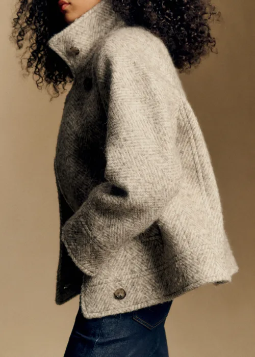 Manteau Charly - Chevrons Beige clair — image 4