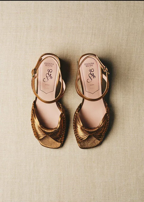 Sandales Charlie - CFM Souliers x Éditions Sézane - Métal Bronze — image 4