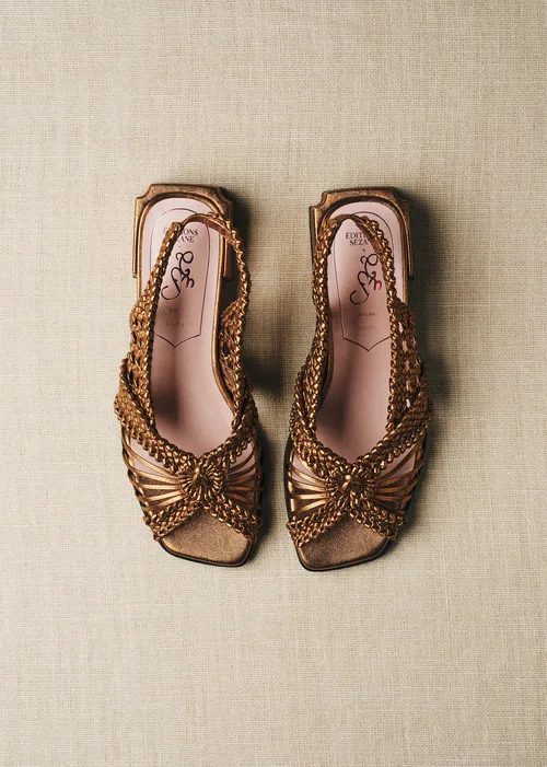 Sandales Martha - CFM Souliers x Éditions Sézane - Métal Bronze — image 5