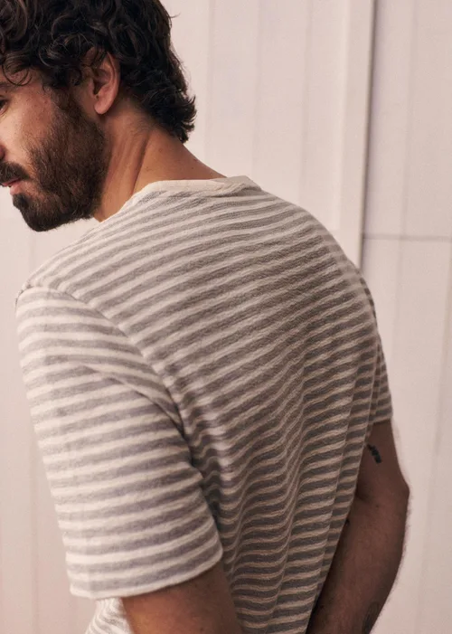 T-Shirt Nilas - Rayures Gris / Écru — image 4