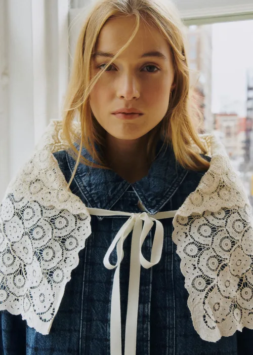 Veste Avery - Sézane x SEA NY - Broderie Marine Fond Denim — image 5