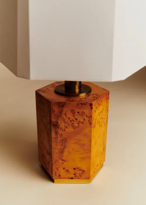 Lampe vintage en loupe d'orme - Loupe d'orme — image 3
