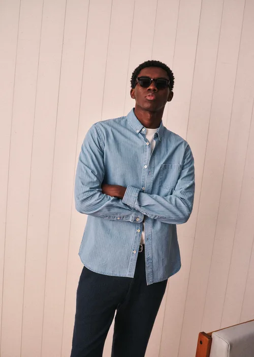 Chemise Charlie Denim - Rayures Délavées