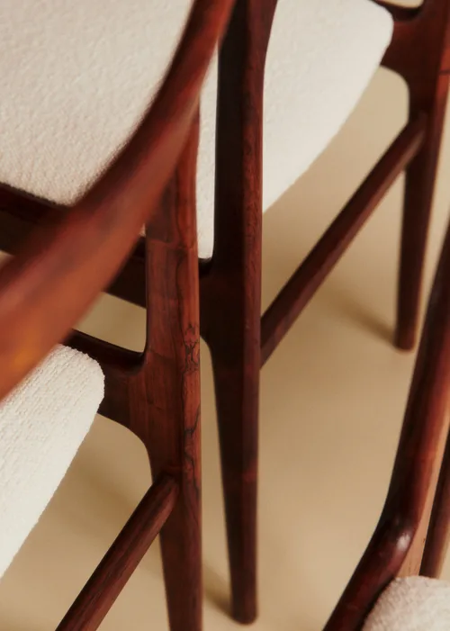 Lot de 4 chaises vintage en palissandre - Palissandre — image 7