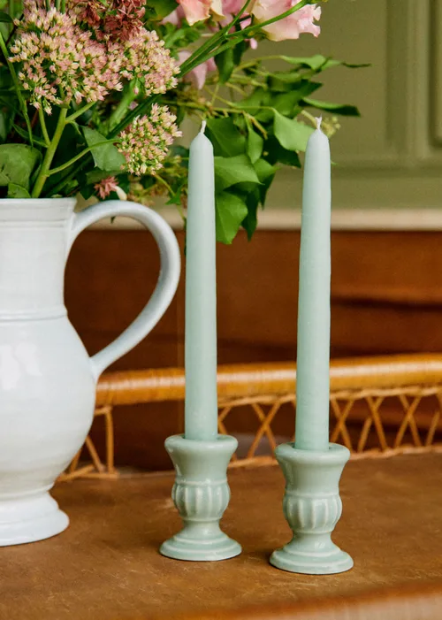 Coffret Bougeoirs Piano et Chandelles - Petit Modèle - Céladon — image 3
