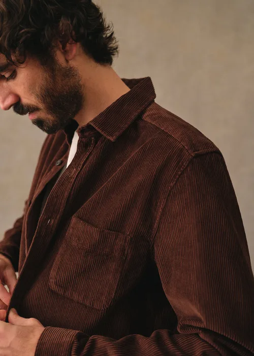 Chemise Lars Velours Côtelé - Marron — image 4