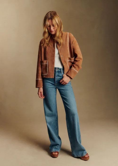 Veste Giuseppe - Camel Croisillons Ecru — image 2