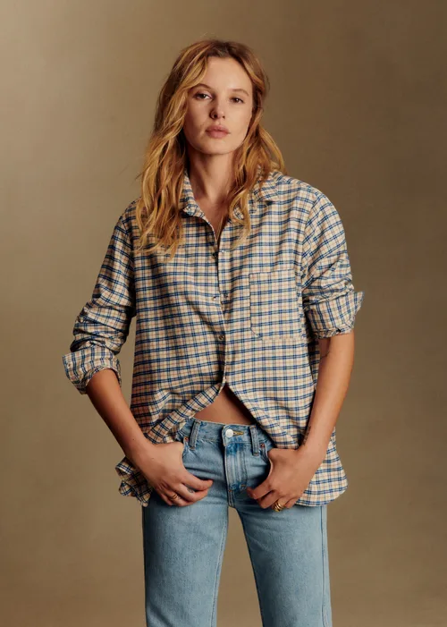 Chemise Max - Carreaux Ecru Bleu Rouge — image 4