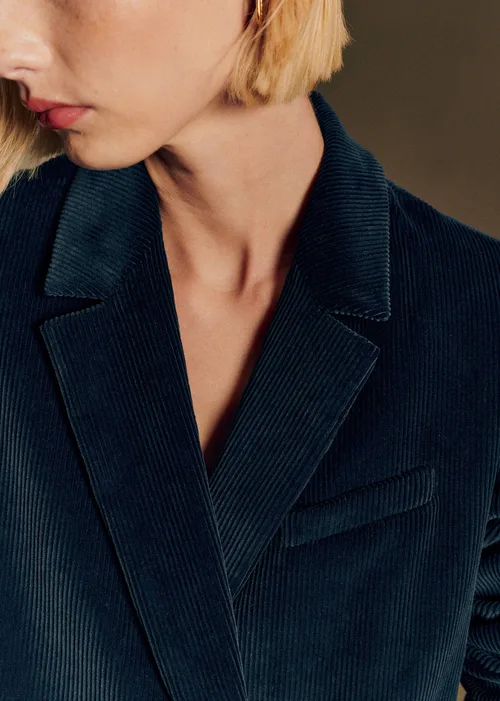 Veste MICHELE - Sézane x Antoinette Poisson - Velours Marine — image 3