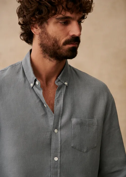 Chemise Charlie Lin - Bleu Acier — image 4