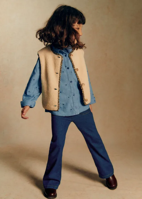 Chemise Pierro - Chambray Coeur Brodé Marine — image 3