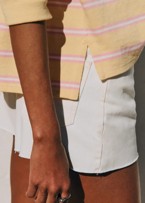 Polo Elio - Rayures Pastel Jaune Rose — image 3