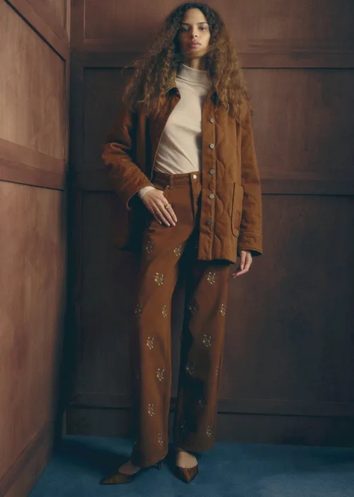 Pantalon Le Wide Leg - Sézane x Antoinette Poisson - Caramel — image 4