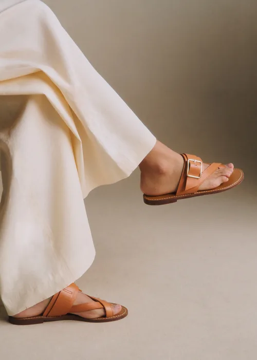 Sandales Low Freya - Miel Lisse Héritage — image 4