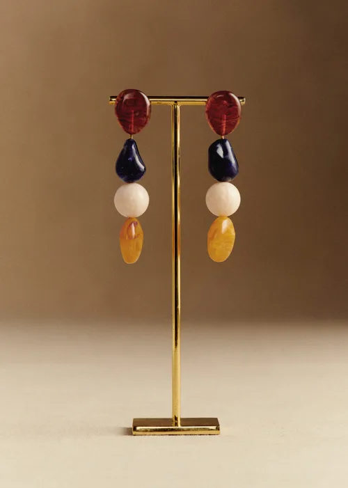 Boucles d'oreilles Sabrina - Bleu Multi — image 4